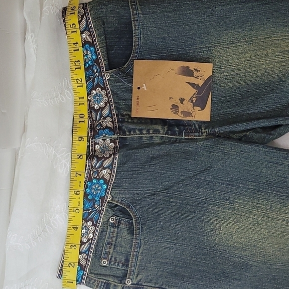 Dfx Jeans Junior Size 11 Boho Hippie Flare Leg Jeans - Picture 5 of 11